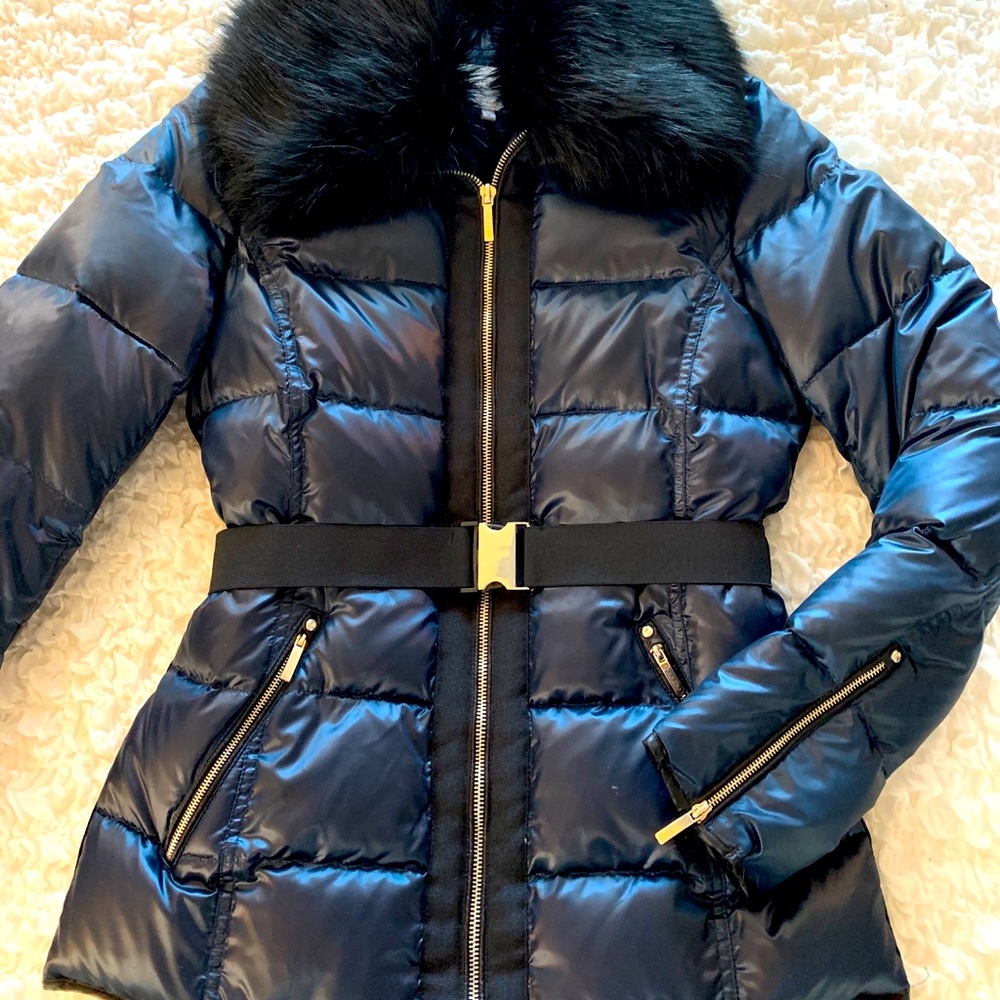 Laundry Belted Puffer w/ Faux Fur-Collar